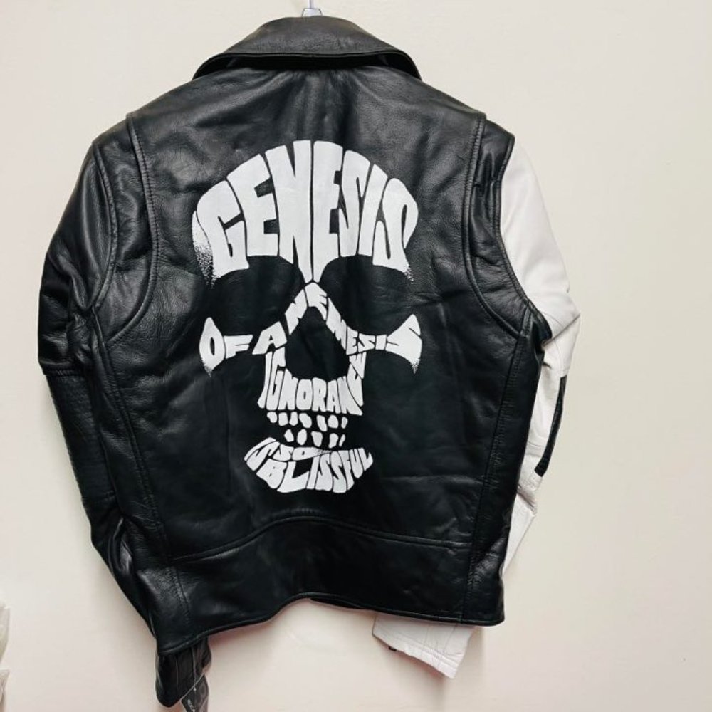 ROCAWEAR BLAK LEATHER MEN'S JACKET BLACK